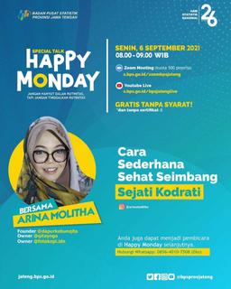 Special Talk Happy Monday. Cara Sederhana Sehat Seimbang Sejati Kodrati