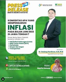 Release of BPS Indicators for July 2023 for Jawa Tengah Province