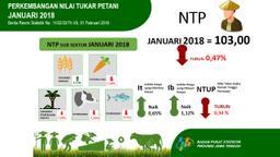 Farmer Terms Of Trade Jawa Tengah On January 2018 Decreased Of 0.47 Percent