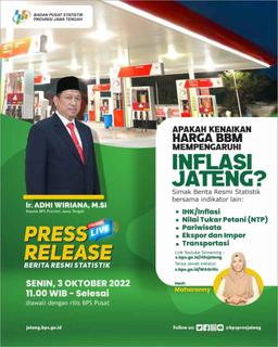 Rilis Indikator BPS Bulan Oktober 2022 Provinsi Jawa Tengah