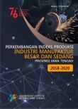 Perkembangan Indeks Produksi Industri Manufaktur Besar Dan Sedang Provinsi Jawa Tengah 2018 – 2020