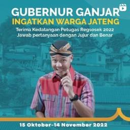 Ganjar Pranowo: Regsosek di Jateng harus dikawal, masyarakat harus jujur!