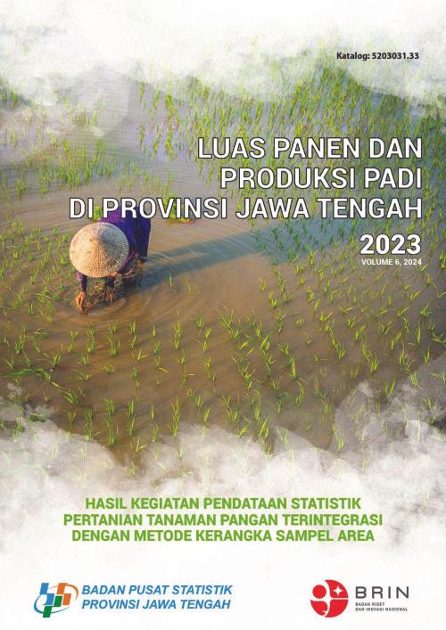 Harvest Area and Rice Production in Jawa Tengah Province  2023