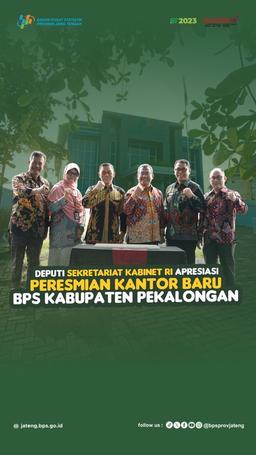 Deputi Sekretariat Kabinet Apresiasi Pembangunan Kantor Baru BPS Kabupaten Pekalongan