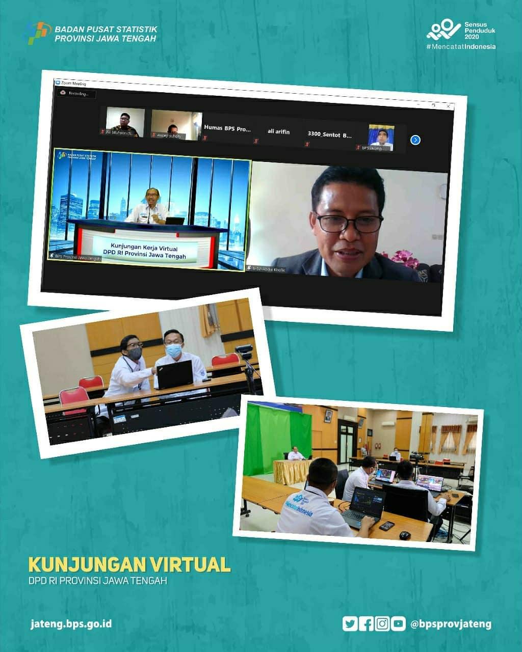 Kunjungan Virtual DPD RI ke BPS Provinsi Jawa Tengah