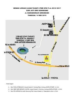 Denah Lokasi Ujian Tahap I PMB STIS TA 2016/2017