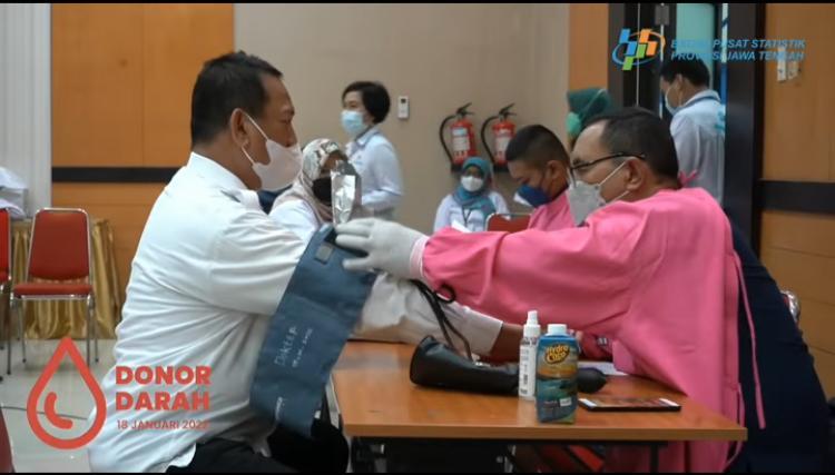 Donor Darah BPS Provinsi Jawa Tengah Bulan Januari 2022