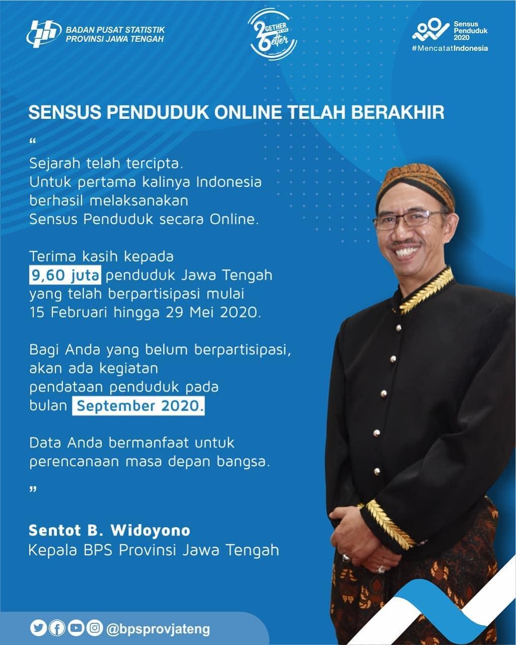 Sensus Penduduk Online Telah Berakhir