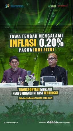 0,20 Persen Inflasi Jawa Tengah Pasca Idul Fitri