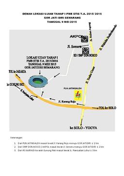 Denah Lokasi Ujian Tahap I PMB STIS TA 2015/2016