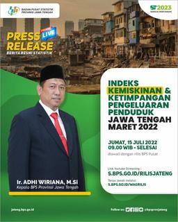 Rilis lndeks Kemiskinan dan Ketimpangan Pengeluaran Penduduk Jawa Tengah Maret 2022